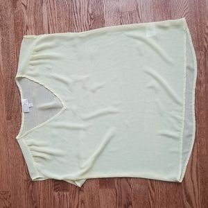 (M) Collective Concepts Sheer Pastel Flowy Short Sleeve Blouse